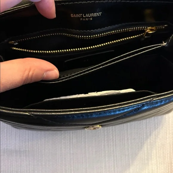 Yves Saint Laurent Black and Gold Crossbody Bag - Picture 3 of 10